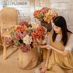 MW24833 פרחים מלאכותיים הידראנגאה במפעל מכירה ישירה פרחים דקורטיביים לחתונה מרכזים