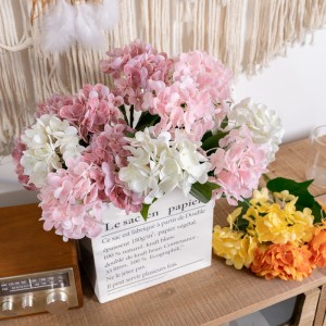 MW96002 リアルタッチ優雅なアジサイと茎の造花結婚式のセンターピース DIY 花の装飾家の装飾