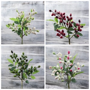 MW30333 Artificial Berry Stems Berries Branches Spray Pick For Christmas Decoration