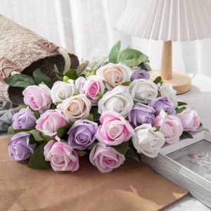 MW03340 Design nou fierbinte catifea artificială trandafir mic, ramură unică, 8 culori disponibile, decorare pentru nuntă, petrecere, acasă