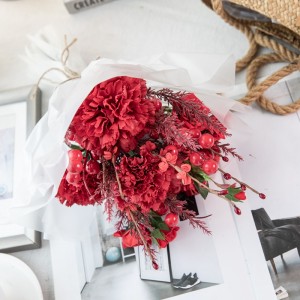 CF01172 Kënschtlech Carnation Rose Bouquet New Design Dekorative Blummen a Planzen