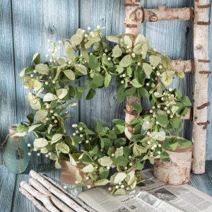 MW61888 Artificial Berry Apple Leaf Garlands White Green Wall Decoration Spring Greenery Wreaths for Wedding Home Decoration Hotel