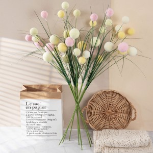 MW61218 Nij ûntwerp Wholesale Artificial Flower Sipel Grass mei Foam Balls Paardebloem foar Peaskedei Home Kitchen Wedding Decor