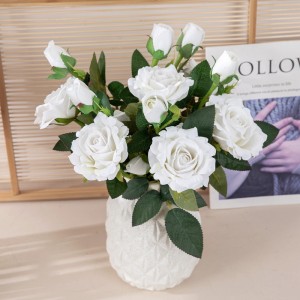 MW03335 Искусственные цветы, украшение для свадебной вечеринки, длинный стебель, консервированная роза, спрей с бутоном