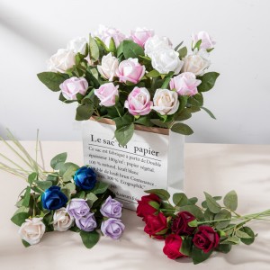 MW03340 Novo design quente de veludo artificial pequena rosa único ramo 8 cores disponíveis decoração de festa de casamento em casa