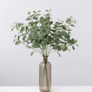 MW34551 Konzervovaný umělý stříbrný dolar eukalyptus zeleň stonky list rostlina květinový dekor