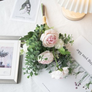 CF01142 Artificial Lotus Hydrangea Bouquet Nij ûntwerp Tuin Wedding Decoration
