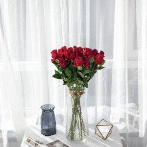 MW41106 Імітаційна квітка з довгим одностовбурним бутоном троянди спрей для весільних прикрас