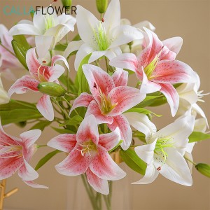 MW31587 인공 꽃 백합 인기있는 장식 꽃 웨딩 장식 실크 꽃