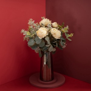 CF01041 Umetni lotosov šopek, nov dizajn, poročna dekoracija, poročni šopek, svilene rože
