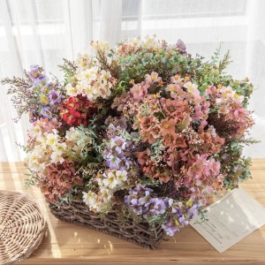 MW24832 હેન્ડ કલગી લગ્ન કૃત્રિમ ફૂલો ઘર સજાવટ માટે સુશોભન ફ્લોરલ