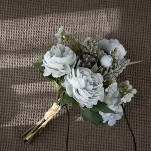 CF01074 Šopek umetnih cvetov Čajna vrtnica Ranunuculus Hortenzija Nov dizajn Poročni pribor