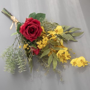 CF01125 Artificial Rose Bouquet New Design onyinye ụbọchị Ɛpo Ogige Wedding ndozi