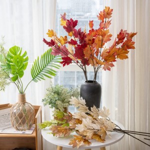 CL12001 Hot Sale Kunstig stoff Lønnegrener og blader laget av silkefacking planteblomster til hjemmedekorasjon bordstil