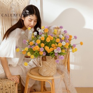 MW66787 Гаряча оптова штучна квітка 51 см, п'ятиголова кульбаба, одна гілка, прикраса весільного домашнього столу