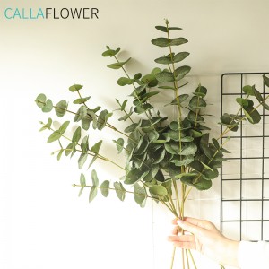YC1063 Artificial Flower Eucalyptus Leaves Faux Silver Dollar Eucalyptus Garland Branches Stems Fakes Plastic Plants for Decoration