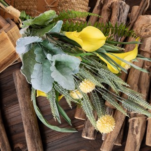 CF01145 인공 칼라 릴리 민들레 꽃다발 새로운 디자인 장식 꽃과 식물