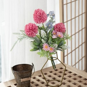 CF01285A Dandelion Ball Chrysanthemum Artificial Flower Bouquet MINI DIY Bunch Flowers Ado don Gidan Teburin Ofishin Gida