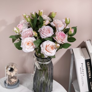 MW51011 Voninkazo artifisialy Rose New Design Silk Flowers Wedding Decor Fanomezana Andron'ny mpifankatia