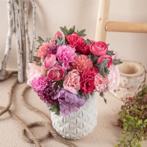 GF15324 थोक गर्म बिक्री गुलाब Peony फूल हाथ बंडल दुल्हन शादी की सजावट