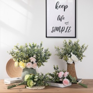 DY1-2300 künstlich Schöner Blumenstrauß mit langem Rosenstiel, Heim- und Hochzeitsdekoration