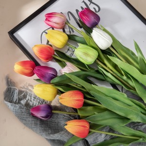 MW54102 Håndlavede PU Tulipaner Kunstige Real Touch Bryllupsblomst Mini Tulipan til boligindretning