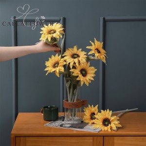MW33712 Artificial Flower Sunflower Factory Άμεση πώληση Wedding Supplies Decorative Flower