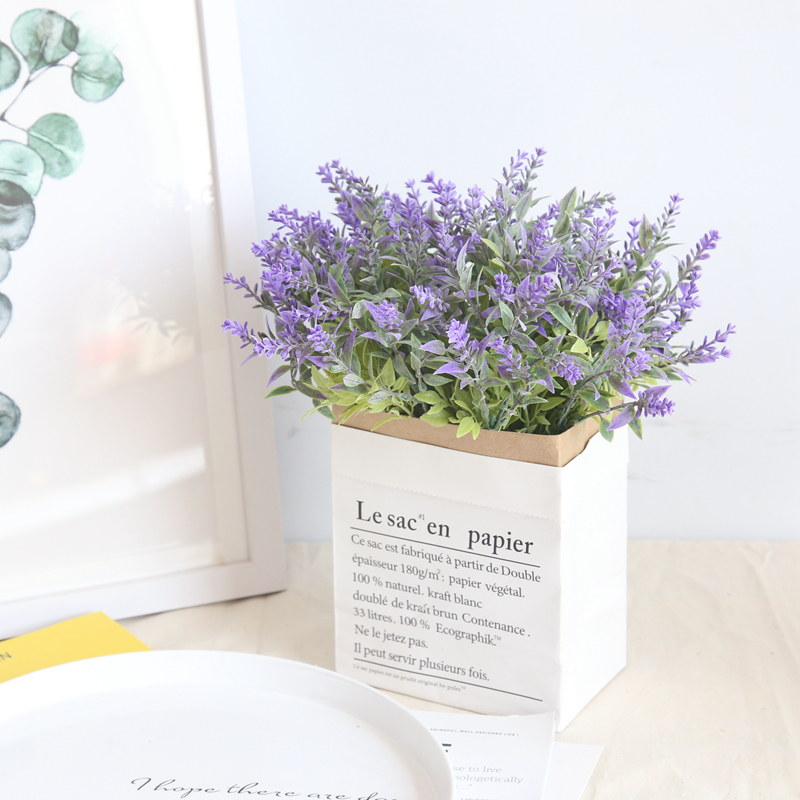 MW05554 Artificial Lavender Bunch Floral Plastic Bush Decorative Flowers & Wreaths Wedding CALLA Flower Carton Box Fashional Designs