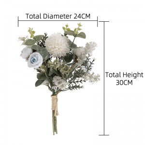 CF01092 Keinotekoinen ruusu voikukkakimppu Uusi design morsiuskimppu Puutarha hääkoristelu