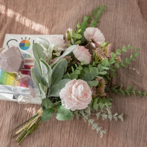 CF01029 Ramo de flores artificiales peonía decoración de boda vendedora caliente