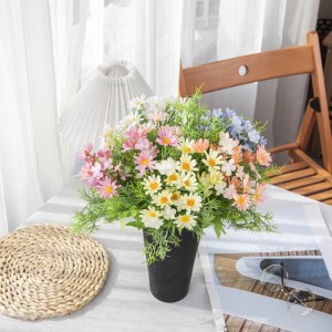 MW66895 2023 recién llegado de primavera, ramo de margaritas de flores artificiales baratas para el hogar, jardín, centros de mesa, decoración de mesa