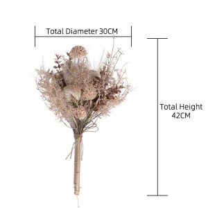 CF01169 Արհեստական ​​վարդի դանդելիոն ծաղկեփունջ Նոր դիզայն Հարսանյաց ձևավորում Դեկորատիվ ծաղիկներ և բույսեր