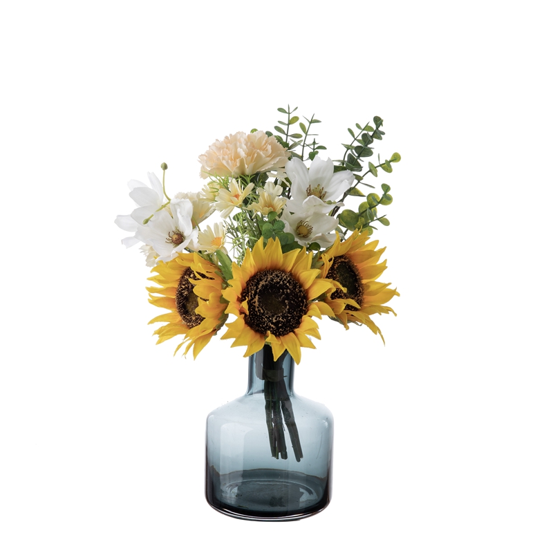CF01292 Artificial Sunflower Cosmos Carnation Bouquet for Wedding Centerpieces Bouquets Home Decoration