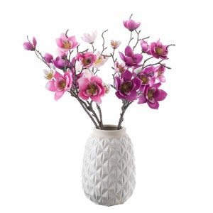 Vase à fleurs artificielles Franlica, fleur de magnolia unique professionnelle, décoration de mariage, YC1025