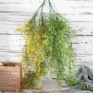 MW53456 Plantas de folhas de vime, fita de natal, vegetação artificial, folhas, videira, decoração de casamento