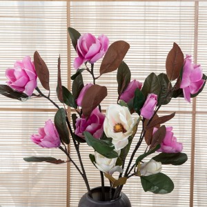 DY1-1131 Real touch Ċina Magnolia Silk Flower dekorazzjonijiet ta 'arranġamenti ta' zokk tal-Milied