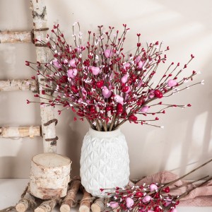 CL02001 Love Berry Branches PE Hiasan Bunga tiruan DIY untuk Hiasan Perkahwinan Pesta Rumah Acara Hari Valentine