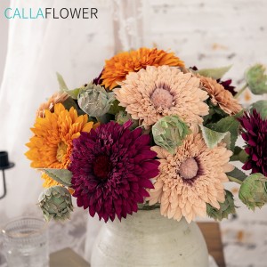 گل مصنوعی کارخانه گل آفتابگردان MW80001 فروش مستقیم تزیینات باغچه گل های تزئینی عروسی