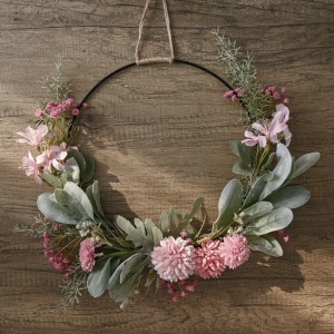 CF01062 Artipisyal na Flower wreath Ball Mga Dahon ng Chrysanthemum Realistic Wedding Supplies