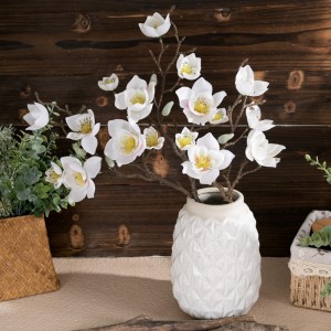 YC1025 Професионална сватбена украса с ваза за изкуствени цветя с единично цвете магнолия на Franlica