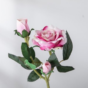 MW03335 Artificial Flowers Wedding Party Decoration Long Stem Preserved Rose Spray With Bud