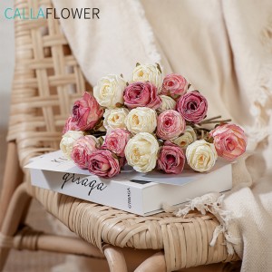 MW66786 Свадбен декоративен букет со цвеќиња од вештачка роза