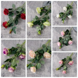 MW15189 Kab tshoob Centerpieces Silk Roses Stems Lag luam wholesale Rose Cog Artificial Paj