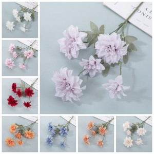 MW97001 Hot Selling Artificial Fabric Dahlia Single Stem 8 colorum Available for Home Nuptialis Decoration