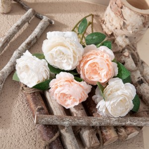 MW51005 Hiasan Perkahwinan Meja Bunga Buatan Semburan Mawar Batang Tunggal Kepala Panjang