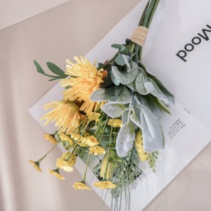 CF01185 Umjetni buket s kandžom od rakova krizantema Daisy Thorn Ball Bouquet Hot Selling Vrtna dekoracija za vjenčanje