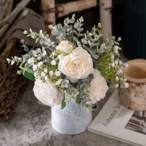 CF01010 Bouquet de fleurs artificielles pivoine vente chaude cadeau de fête des mères choix de noël