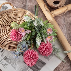 CF01285A دسته گل مصنوعی گل داودی توپ قاصدک MINI DIY تزیین دسته گل برای میز منزل مهمانی اداری