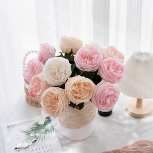 MW59902 Novi dizajn Umjetna stvarna ruža s jednom granom Dostupno 6 boja za uređenje doma Ukrasi za vjenčanja