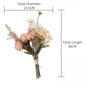 CF01002 Artificial Flower Bouquet Dahlia Cheap Wedding Centerpieces Christmas Picks